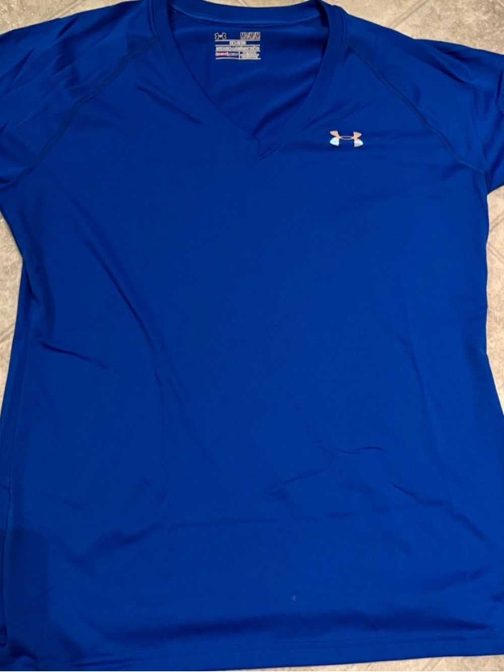 Under Armour Women's Short Sleeve V-Neck Tee in Bright Blue